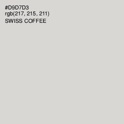 #D9D7D3 - Swiss Coffee Color Image